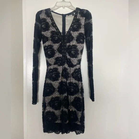knee length dresses for ladies Jaime Pink Lattice Lace Dress main image 1